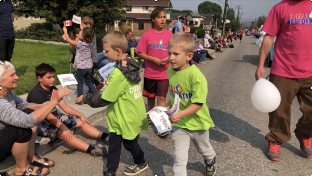 We handed out candy and total restoration swag to all those who watched the parade.