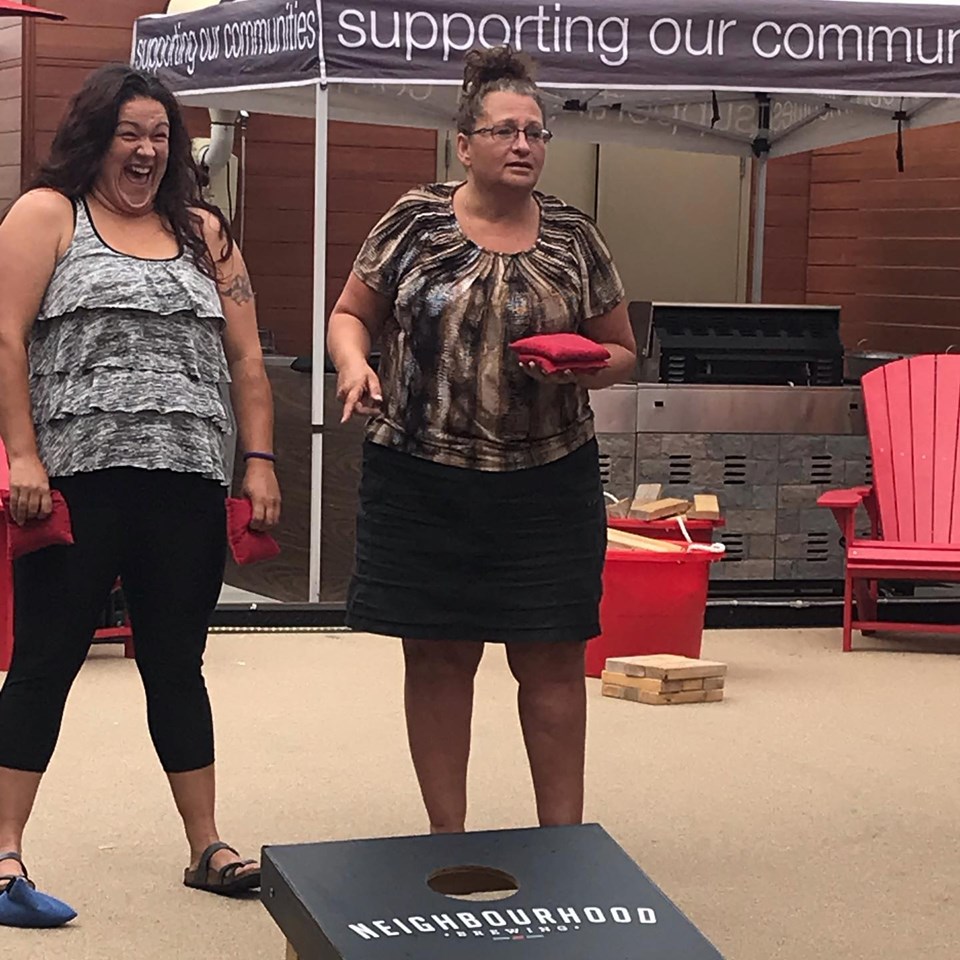 Office Party Team Building Games. Cornhole!